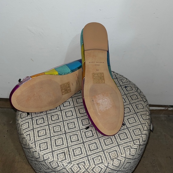Kurt Geiger London Eagle Ballet Rainbow Multicolor Flats Women's Size 6.5 36.5 - Picture 4 of 5